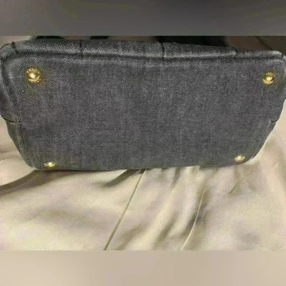 Prada Canapa Denim Tote w/Strap and Authenticity Card - Picture 10 of 13